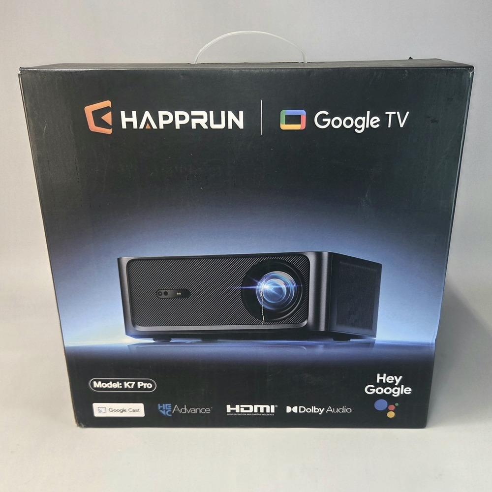 HAPPRUN K7 Pro Google TV LCD Projector 1080p 1000 ANSI 4K Short Throw